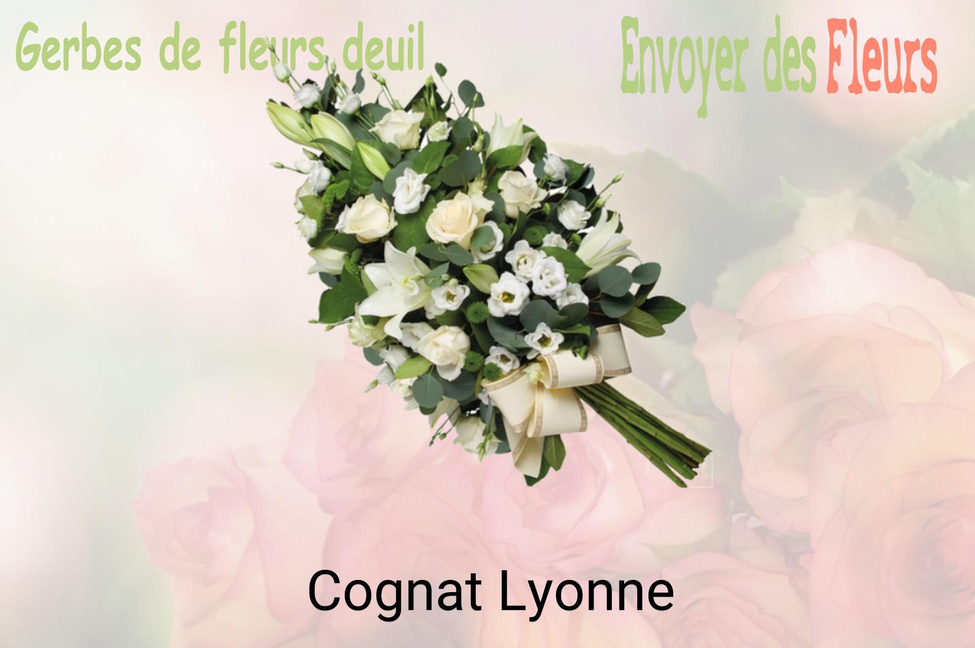 Gerbe de fleurs de deuil livrée à Cognat-Lyonne